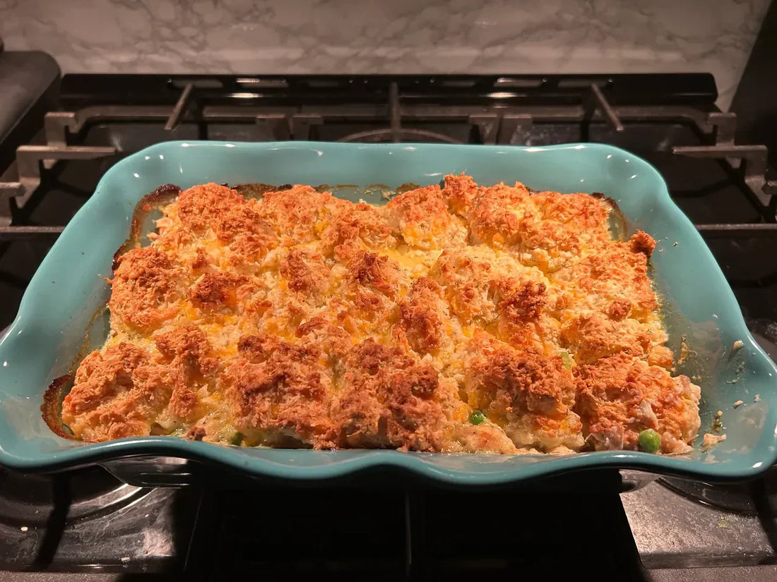 Cozy Chicken Pot Pie with Cheese & Chive Dumplings