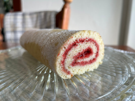 Strawberry Jelly Roll Cake