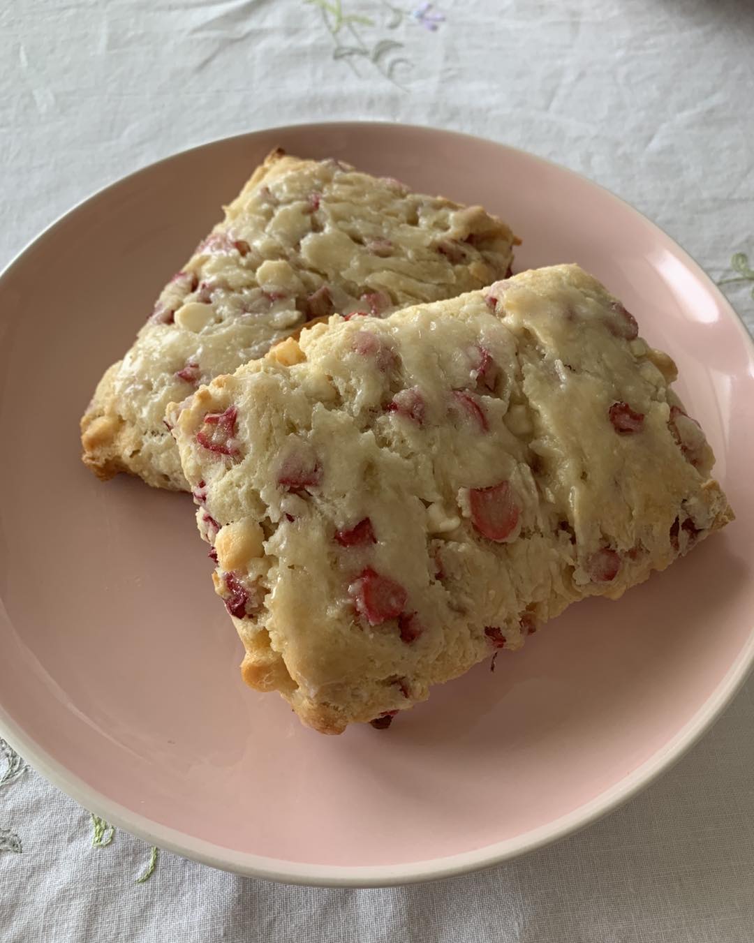 Rhubarb Scones
